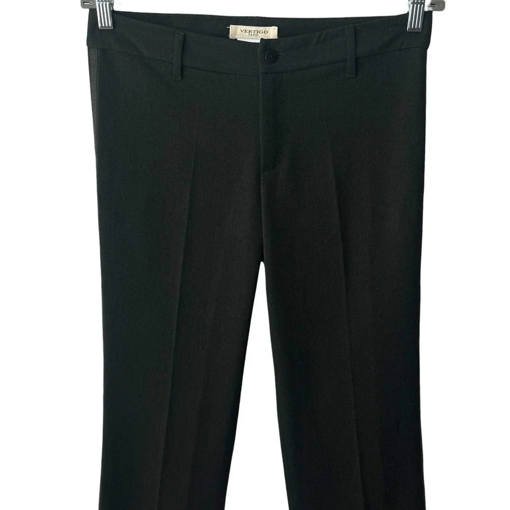 Vertigo Paris Deep Green Slim Trouser Pants Career Luxury Slimming Old Money 6